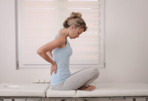 woman with back pain